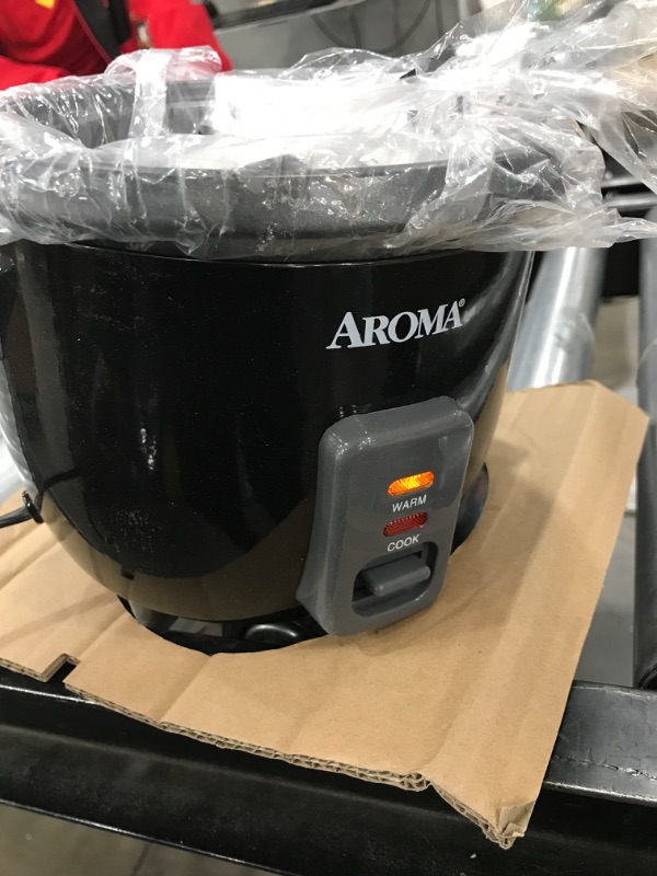 Photo 1 of 6-Cup Black Rice Cooker with Removable Steam Tray