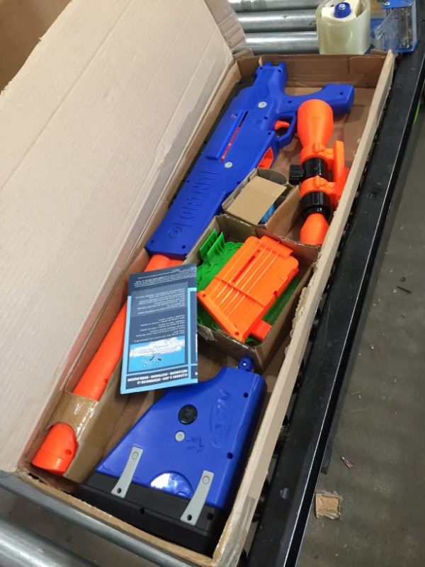 Photo 2 of NERF Fortnite BASR-R Bolt Action Blaster -- Includes 3 Bush Targets, Removable Scope, Removable 6-Dart Clip, 6 Official Elite Darts
