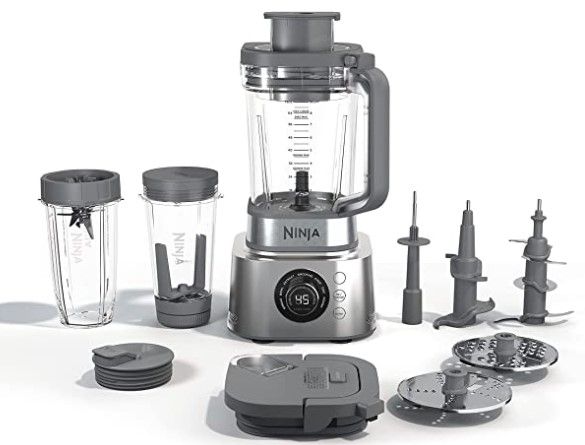 Photo 1 of Ninja SS401 Foodi Power Blender Ultimate System with 72 oz Blending & Food Processing Pitcher, XL Smoothie Bowl Maker and Nutrient Extractor* & 7 Functions, Silver

