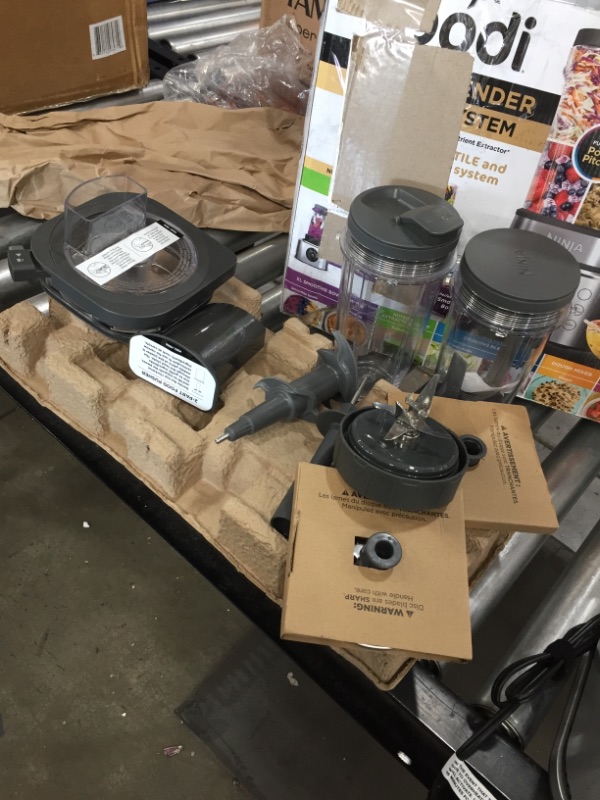 Photo 5 of Ninja SS401 Foodi Power Blender Ultimate System with 72 oz Blending & Food Processing Pitcher, XL Smoothie Bowl Maker and Nutrient Extractor* & 7 Functions, Silver
