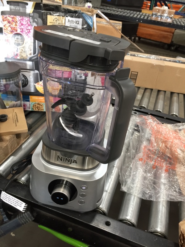 Photo 4 of Ninja SS401 Foodi Power Blender Ultimate System with 72 oz Blending & Food Processing Pitcher, XL Smoothie Bowl Maker and Nutrient Extractor* & 7 Functions, Silver

