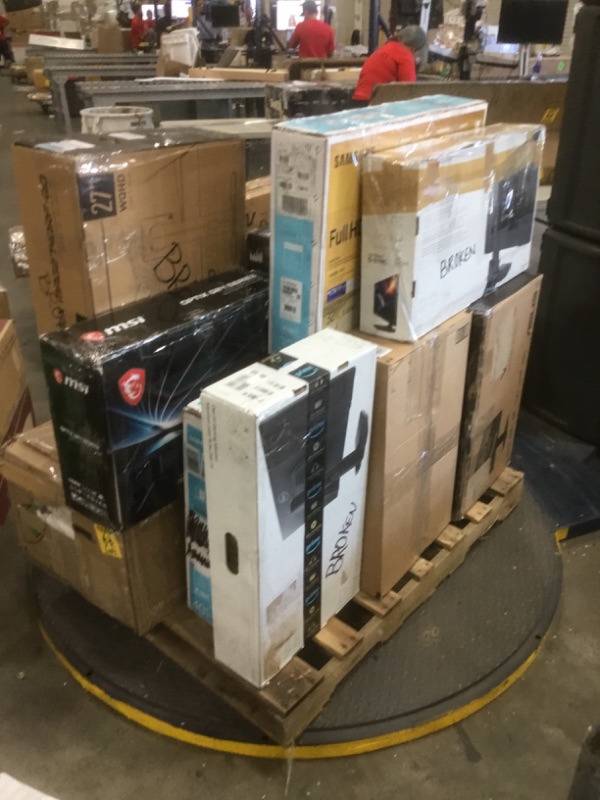 Photo 2 of   PALLET OF ASSORTED DAMAGED TVS AND MONITORS SOLD AS IS NON REFUNDABLE