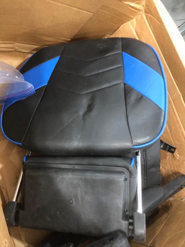 Photo 1 of Office chair black and blue.