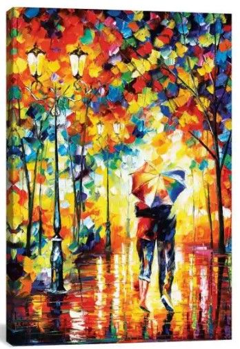 Photo 1 of "Under One Umbrella" by Leonid Afremov Canvas Wall Art
26x18