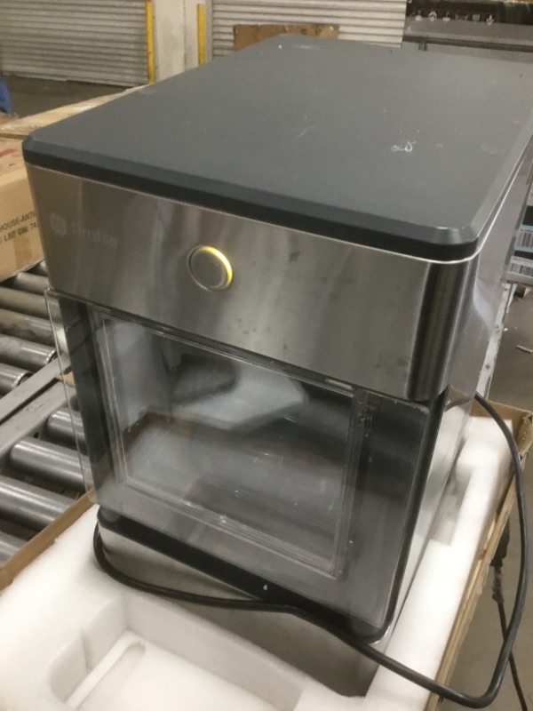 Photo 3 of GE Profile Opal | Countertop Nugget Ice Maker with Side Tank | Portable Ice Machine Makes up to 24 lbs. of Ice Per Day | Stainless Steel Finish
