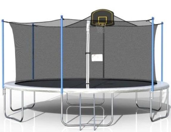 Photo 1 of **BOX 3 of 3**PARTS ONLY**INCOMPLETE**
16 FT. RUST-RESISTANT TRAMPOLINE FOR ADULTS AND CHILDREN WITH FULL SAFETY ENCLOSURE AND ZIPPER DOOR