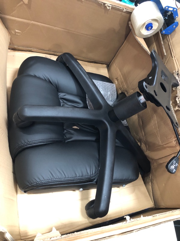 Photo 1 of ***PARTS ONLY***
Serta Big & Tall Executive Office Chair High Back All Day Comfort Ergonomic Lumbar Support, Bonded Leather, Black
