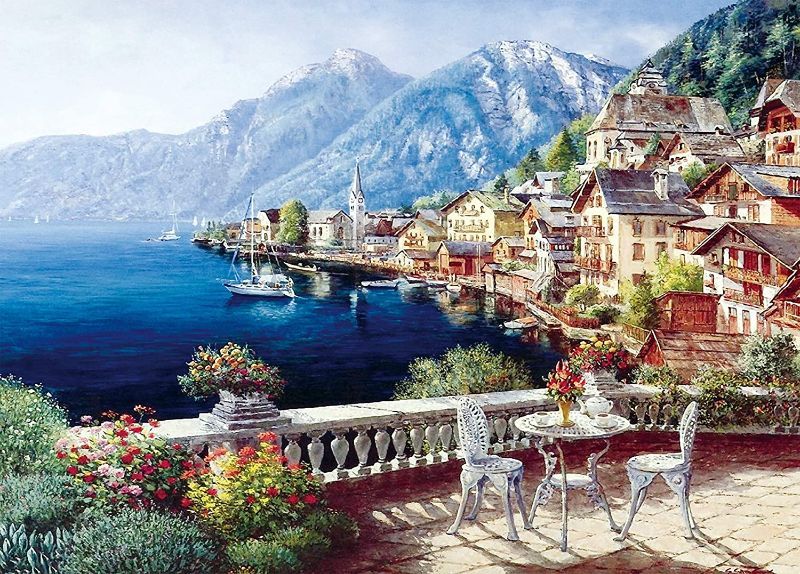 Photo 1 of Puzzles for Adults 1000 Piece, Jigsaw Puzzles 1000 Pieces for Adults-European Town, Educational Intellectual Fun Puzzle Games for Kids Adults Toys 27.5" x 19.6" in
