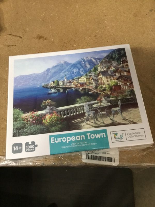 Photo 2 of Puzzles for Adults 1000 Piece, Jigsaw Puzzles 1000 Pieces for Adults-European Town, Educational Intellectual Fun Puzzle Games for Kids Adults Toys 27.5" x 19.6" in
