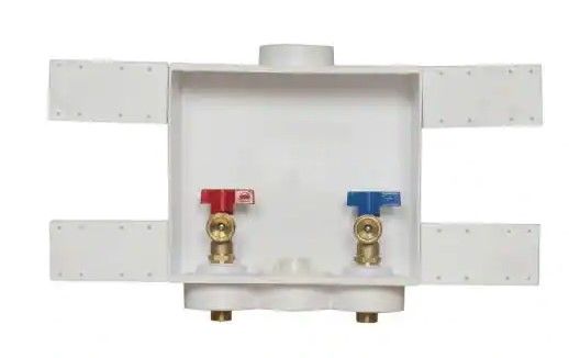 Photo 1 of 
OATEY
Quadtro 2 in. Copper Sweat Connection Washing Machine Outlet Box with 1/4 Turn Brass Screw-On Ball Valves