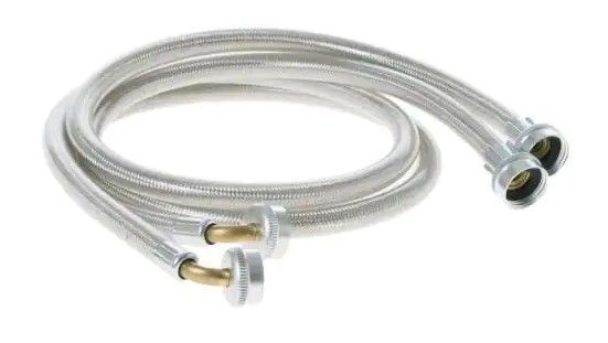 Photo 1 of 
GE
4 ft. Universal Stainless Steel Washer Hoses with 90 degree Elbow (2-Pack)