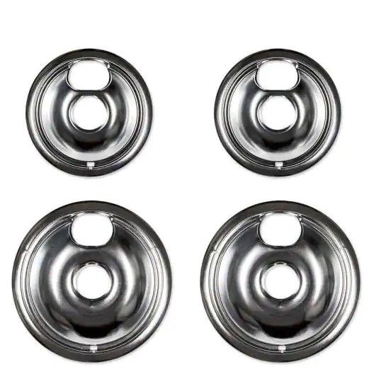 Photo 1 of 
Everbilt
Universal Chrome Drip Bowl for Electric Ranges (4-Pack)