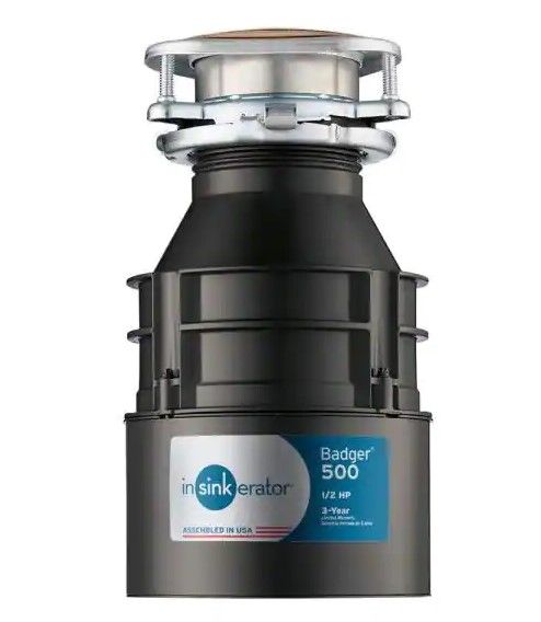 Photo 1 of 
InSinkErator
Badger 500 Standard Series 1/2 HP Continuous Feed Garbage Disposal