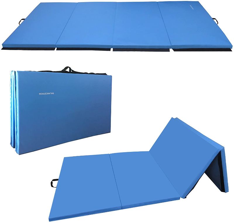 Photo 1 of ***SMALL RIPS*** BalanceFrom GoGym All-Purpose 117 X 47 IN Extra Thick High Density Anti-Tear Gymnastics Gym Folding Exercise Aerobics Mats
