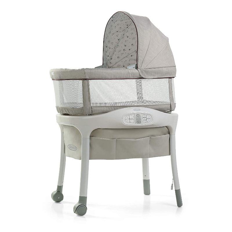 Photo 1 of ***MISSING HOOD*** Graco Sense2Snooze Baby Bassinet with Cry Detection Technology and Responds to Baby's Cries to Help Soothe Back to Sleep, Roma

