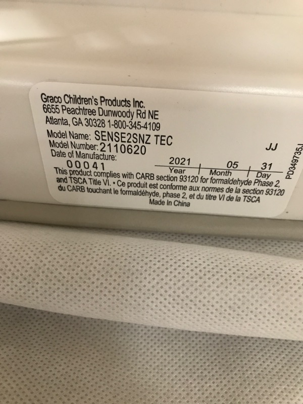 Photo 3 of ***MISSING HOOD*** Graco Sense2Snooze Baby Bassinet with Cry Detection Technology and Responds to Baby's Cries to Help Soothe Back to Sleep, Roma
