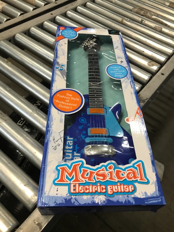 Photo 2 of Lightahead HK-9080A(BLUE ) Sound Music and Light Fun Junior Guitar for Kids & Beginners Great Gift BLUE (Gui5862B)
