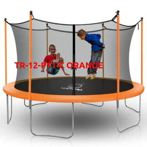 Photo 1 of INCOMPELTE** BOX 3 OF 3 ** 12FT Trampoline for Kids with Safety Enclosure Net,Easy Assembly Round Outdoor Recreational and Fitness Trampoline [TR-12-P11-C ORANGE]

