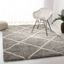 Photo 1 of (STAINED LINE) 
Safavieh Hudson Shag Collection SGH281B Moroccan Diamond Trellis Non-Shedding Living Room Bedroom 2-inch Thick Runner Rug 5' x 7' Beige/Ivory

