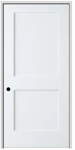 Photo 1 of (COSMETIC DAMAGE TOP)
Shaker Flat Panel 32 in. x 80 in. Right Hand Solid Core Primed HDF Single Pre-Hung Interior Door with 6-9/16 in. Jamb
