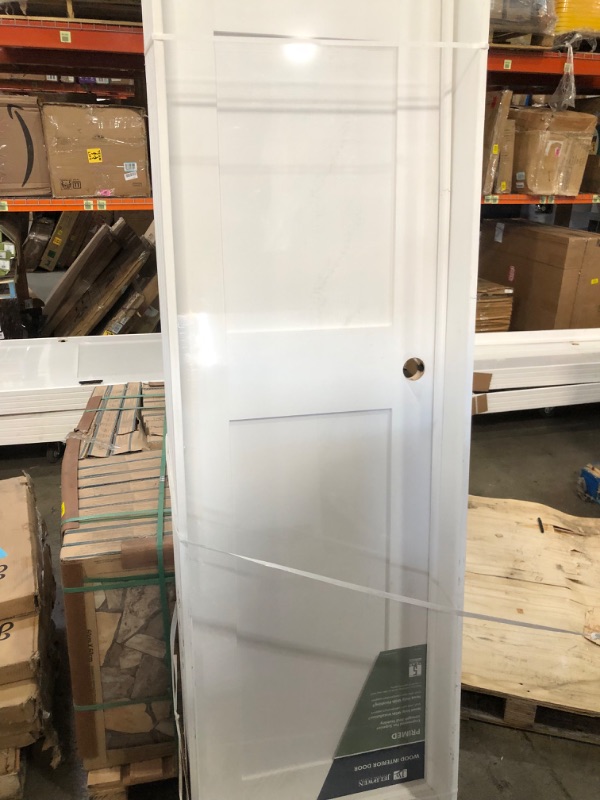 Photo 4 of (CRACKED/BROKEN DOOR JAMB)
Shaker Flat Panel 24 in. x 80 in. Right Hand Solid Core Primed HDF Single Pre-Hung Interior Door with 6-9/16 in. Jamb
