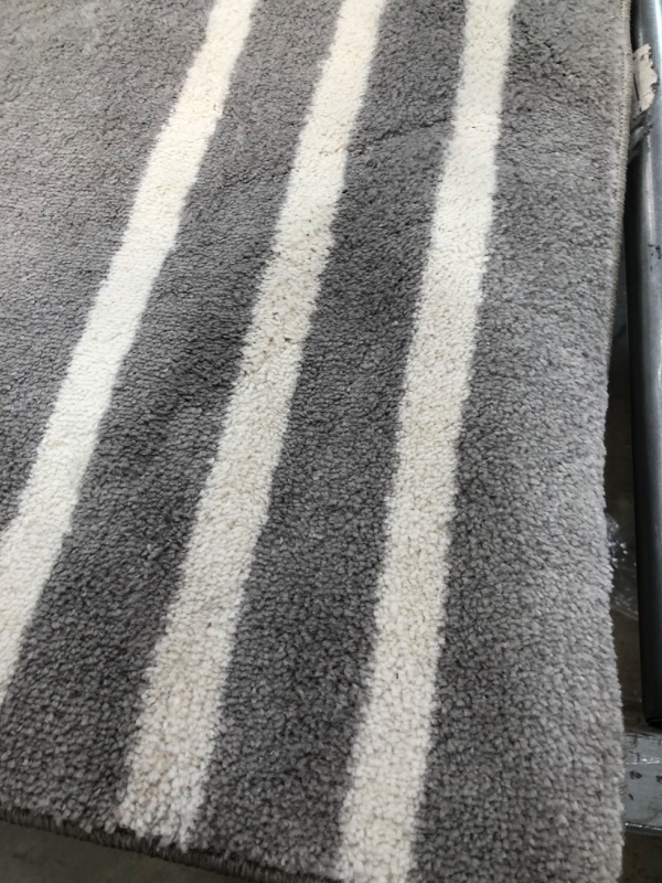 Photo 2 of (FADED COLORS)4'x5'6" Border Striped Rug - Pillowfort™
