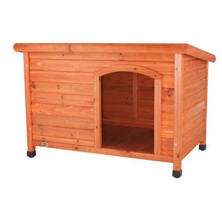 Photo 1 of (CRACKED CORNER) 
TRIXIE Natura Classic Dog House with Weatherproof Finish, Elevated Floor, Large
