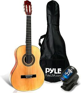 Photo 1 of Pyle Classical Acoustic Guitar,Wood Guitar w/Gig Bag, Tuner, Nylon Strings, Pick
