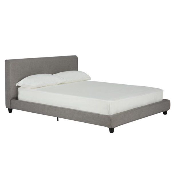 Photo 1 of **INCOMPLETE** BOX 1 OF 2 
Dorel Home Mileto Modern Upholstered Bed, Gray Linen, Multiple Sizes Available
