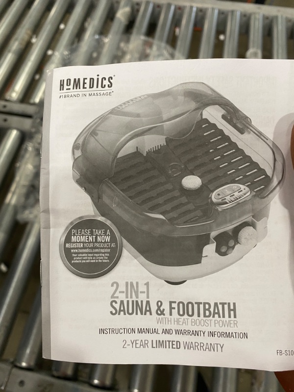 Photo 6 of HoMedics?2-in-1 Sauna and Footbath with Heat Boost, Pedicure At-Home Spa with Visible Warm Mist and Massaging Hydra Streams
