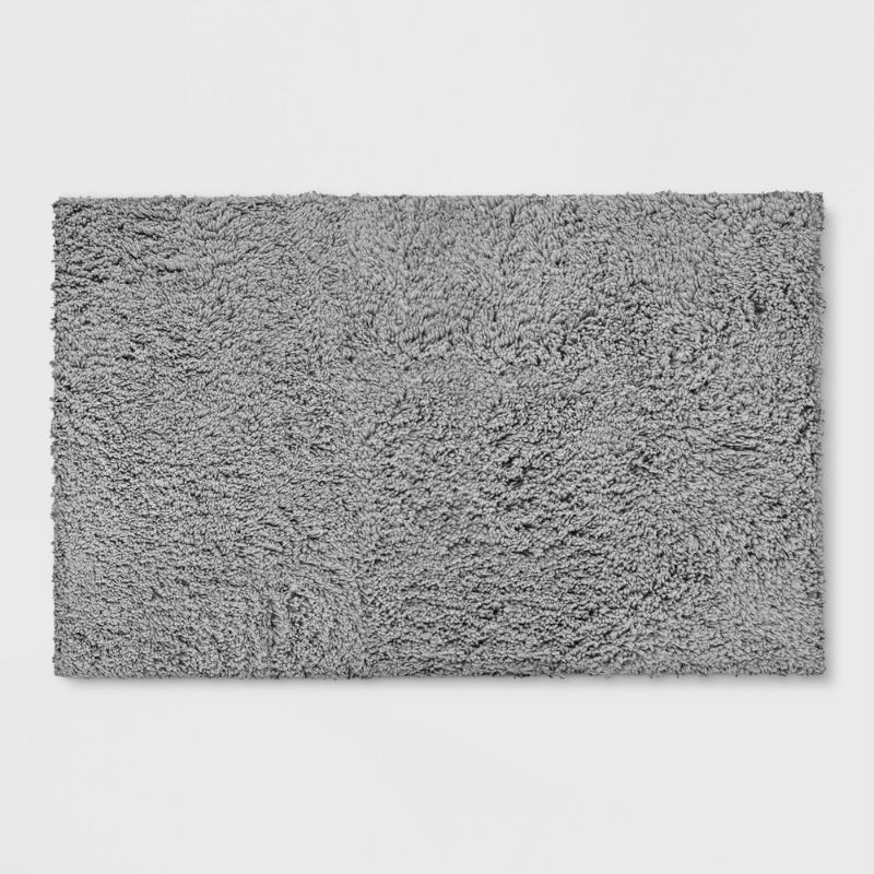 Photo 1 of 2'6"X3'10" Solid Tufted Accent Rug Gray - Room Essentials
