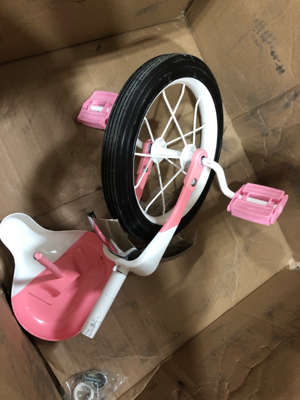 Photo 3 of Radio Flyer Classic Pink Dual Deck Tricycle Ride On, 31.5L x 24.5W x 21.5H in.
