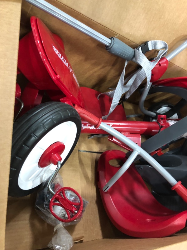 Photo 3 of Radio Flyer 4-in-1 Stroll 'N Trike, Red Toddler Tricycle for Ages 1 Year -5 Years, 19.88" x 35.04" x 40.75"
