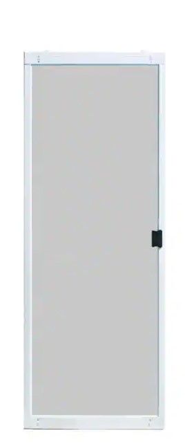 Photo 1 of 36" X 77"  Adjustable Fit White Metal Sliding Patio Screen Door
