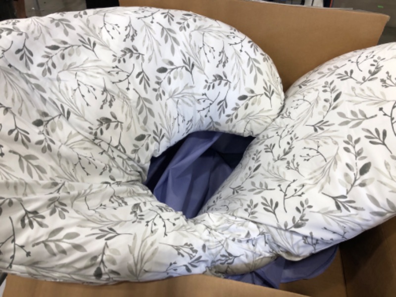 Photo 2 of Boppy Total Body Pregnancy Pillow in Grey Leaves
