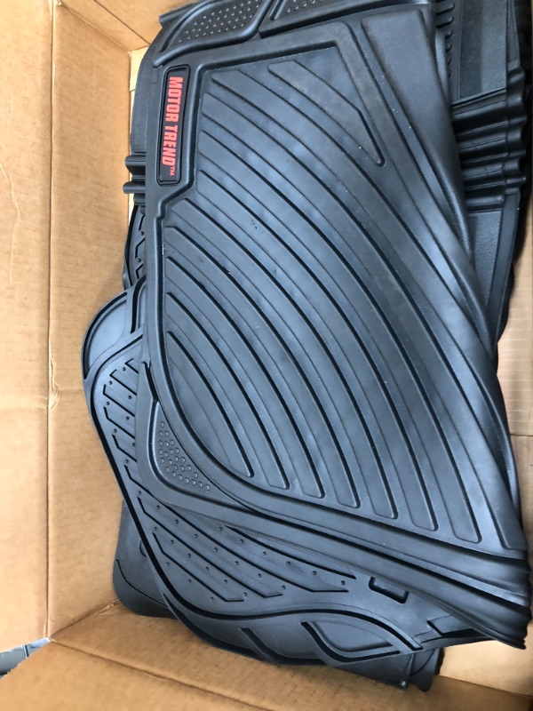 Photo 2 of Motor Trend 3-Row Heavy Duty Rubber Floor Mats and Liners for Car SUV Van