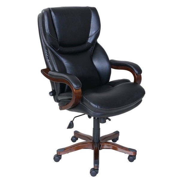 Photo 1 of Serta Adjustable Height Eco-Leather Executive Office Chair - Black
