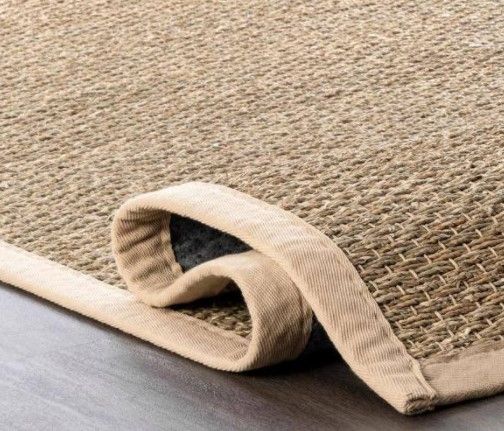 Photo 1 of (DIRTY ENDS) 
nuLOOM Elijah Seagrass with Border Beige 12 ft. x 15 ft. Area Rug