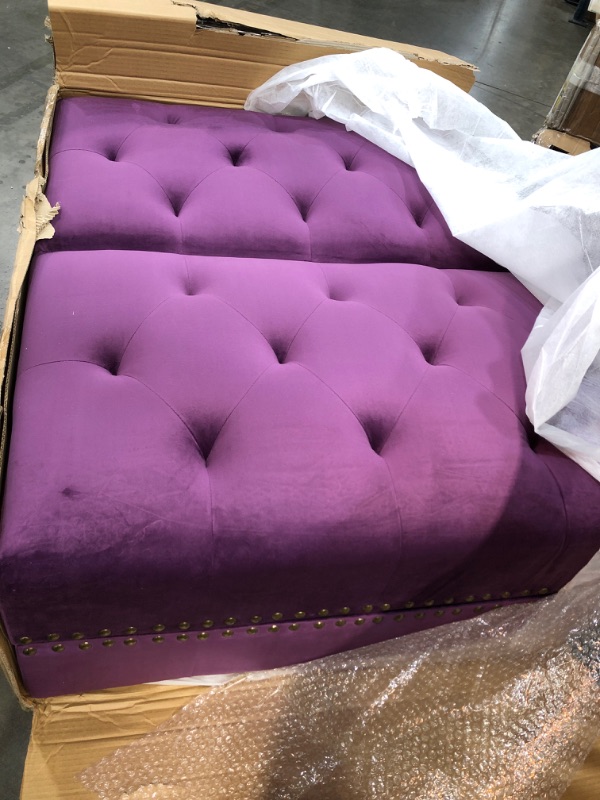 Photo 2 of *MISSING A BOX* Purple Sectional Sleeper Sofa Bed
THIS IS BOX 1 OF 2