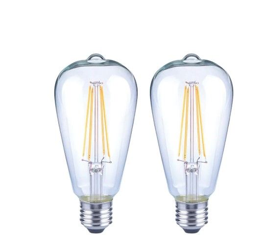 Photo 1 of 75-Watt Equivalent ST19 Antique Edison Dimmable CEC Clear Glass Filament Vintage LED Light Bulb Soft White (3Pack)
