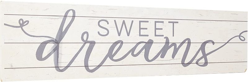 Photo 1 of **DAMAGED**
Kindred Hearts 40"x10" Sweet Dreams Shiplap Wall Sign, Grey
