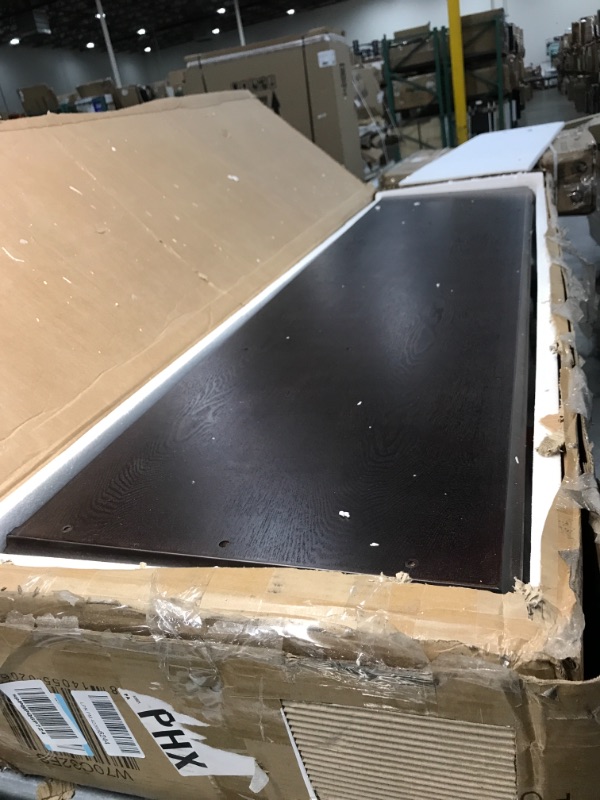Photo 1 of **DAMAGED**
Walker Edison Brahm Classic Glass Door Storage TV Console for TVs up to 80 Inches, 70 Inch, Espresso Brown
