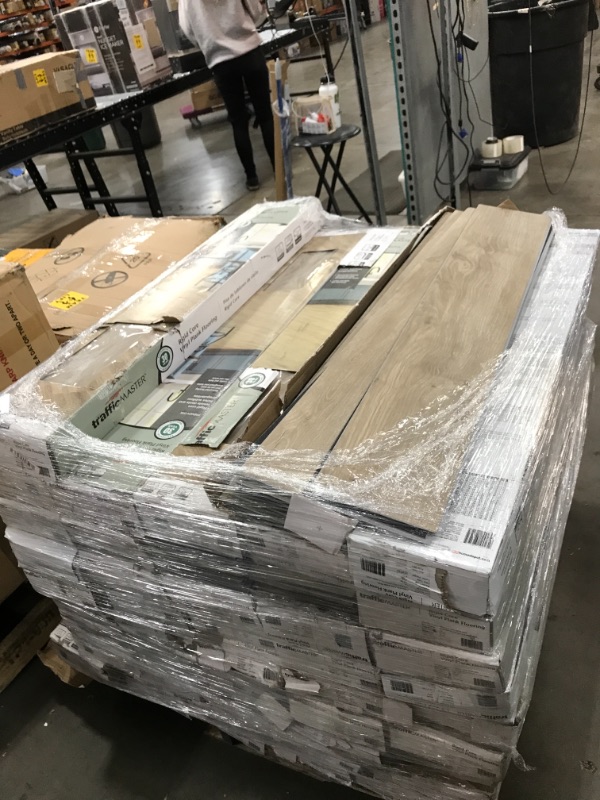 Photo 5 of **PALLET OF 48** 
French Oak 4.4 mm T x 6 in W x 36 in L Rigid Core Luxury Vinyl Plank Flooring (23.95 sq. ft./case), SOLD AS IS, NON-REFUNDABLE
