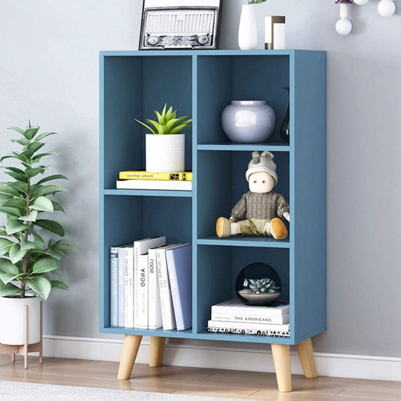 Photo 1 of **DIFFERENT COLOR FROM STOCK PHOTO**
IOTXY Wooden Open Shelf Bookcase - 3-Tier Floor Standing Display Cabinet Rack with Legs, 5 Cubes Bookshelf, White
