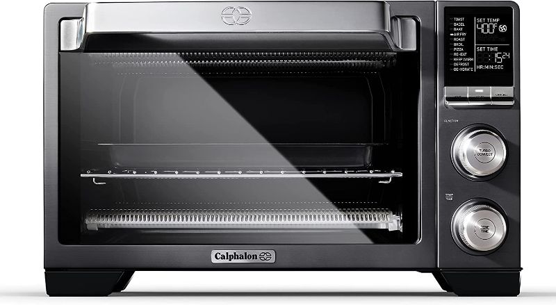 Photo 1 of **PARTS ONLY**
Calphalon Quartz Heat Countertop Toaster Oven, Stainless Steel, Extra-Large Capacity, Black, Dark Gray
