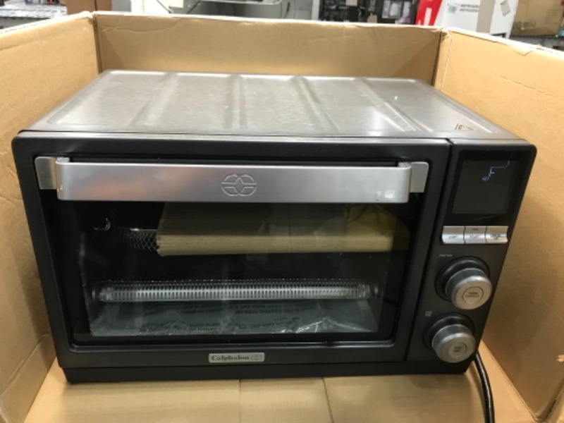 Photo 2 of **PARTS ONLY**
Calphalon Quartz Heat Countertop Toaster Oven, Stainless Steel, Extra-Large Capacity, Black, Dark Gray

