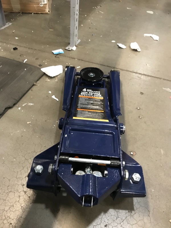 Photo 2 of ***INCOMPLETE** 
TCE AT84007U Torin Hydraulic Low Profile Service/Floor Jack with Dual Piston Quick Lift Pump, 4 Ton (8,000 lb) Capacity, Blue

