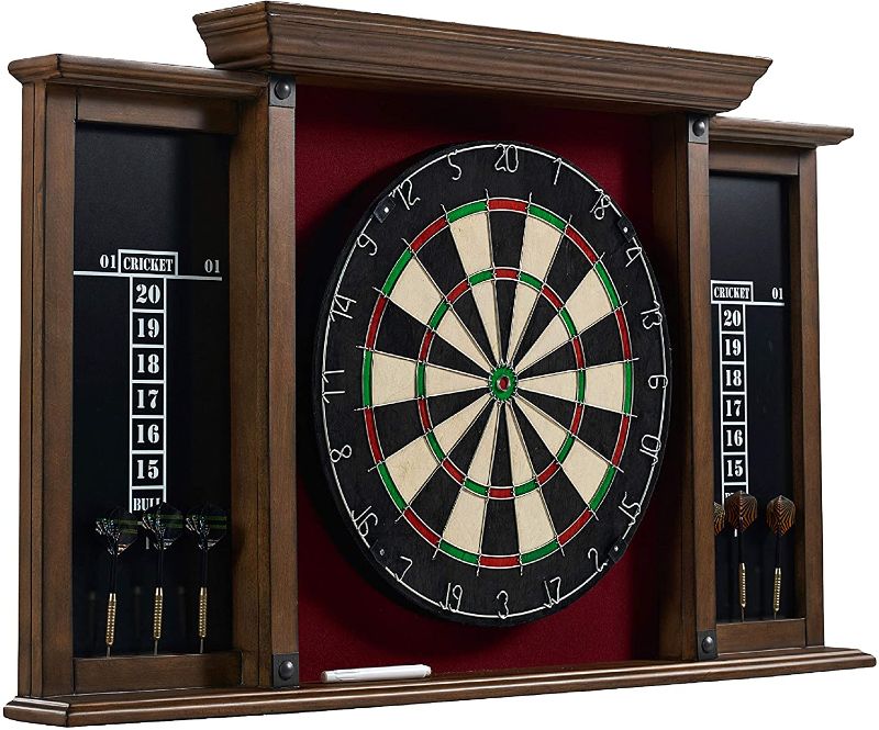 Photo 1 of **DAMAGED**
Barrington Collection Bristle Dartboard Cabinet Set: Professional Classic Sisal Dartboard with Self Healing Bristles and Accessories - Multiple Styles
