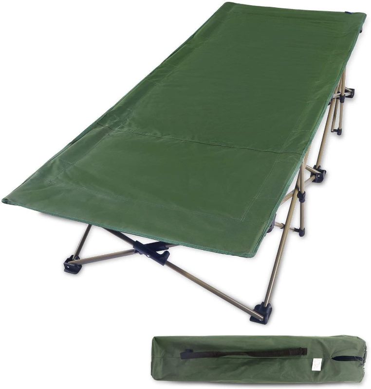 Photo 1 of **DAMAGED**
REDCAMP Folding Camping Cots for Adults Heavy Duty, 28" - 33" Extra Wide Sturdy Portable Sleeping Cot for Camp Office Use, Blue Gray Green
