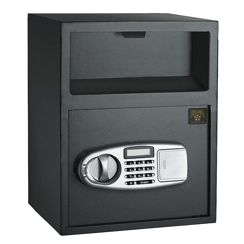 Photo 1 of **INCOMPLETE**
PARAGON LOCK & SAFE Digital Depository Safe – Electronic Drop Box with Keypad, 2 Manual Override Keys – Deposit Cash Easily – For Home or Business
